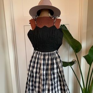 Black Checker Vintage Dress